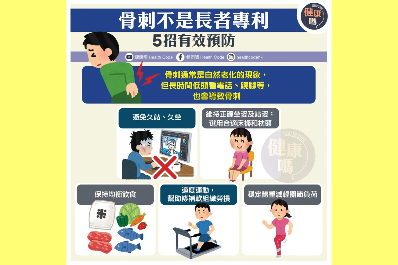 骨刺不是長者專利 5招有效預防