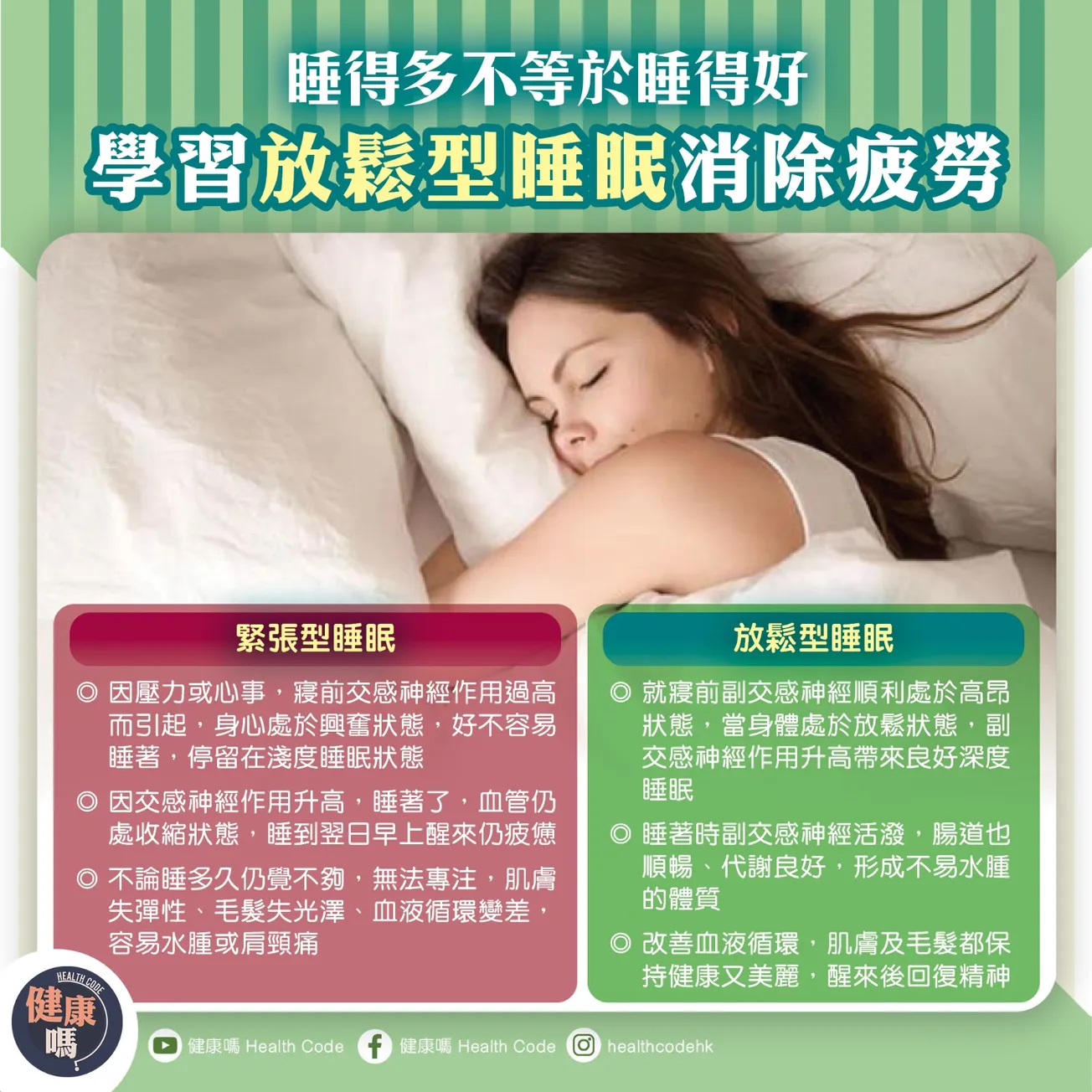 睡得多不等於睡得好 學習放鬆型睡眠消除疲勞