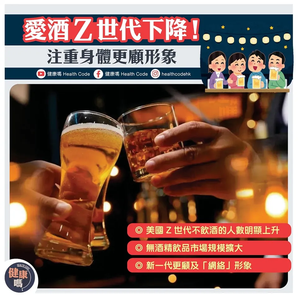 愛酒 Z 世代下降 注重身體更顧形象